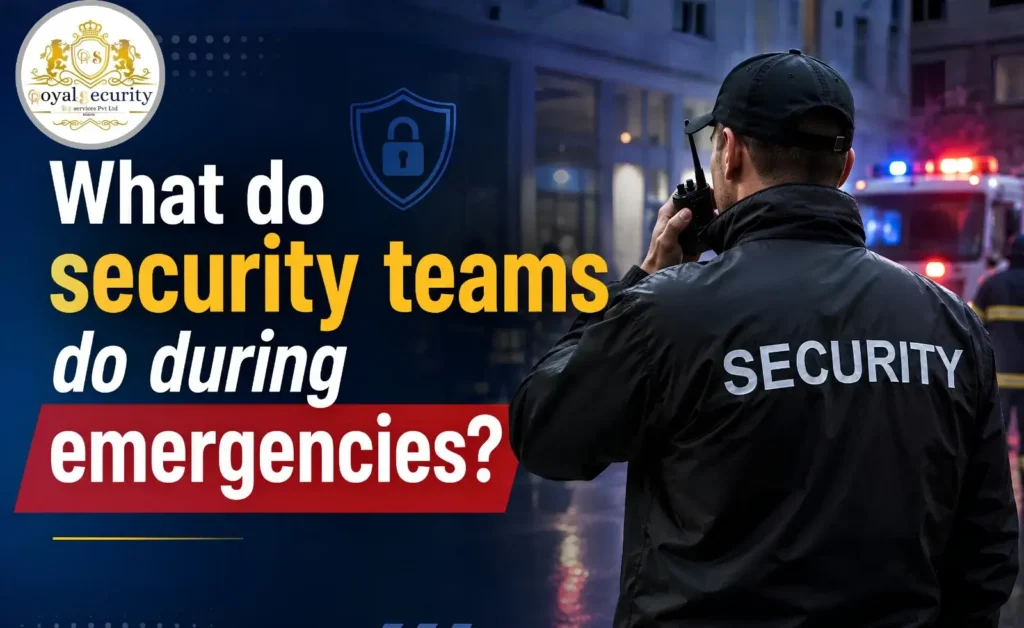 What do security teams do during emergencies?